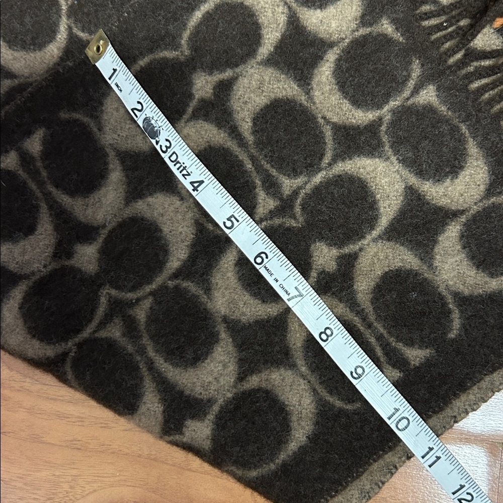 Authentic Coach Monogram Brown Reversible Scarf W… - image 5